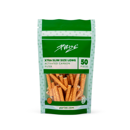 Filtre ‘PURIZE’ cu carbune activ ‘EXTRA LONG SLIM’ Spy | 6mm. – x50 ( x10 pungi )