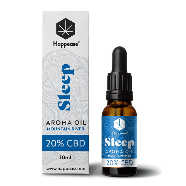 Ulei CBD 20% cu terpeni 'HAPPEASE' pentru somn | Mountain River - 10ml.