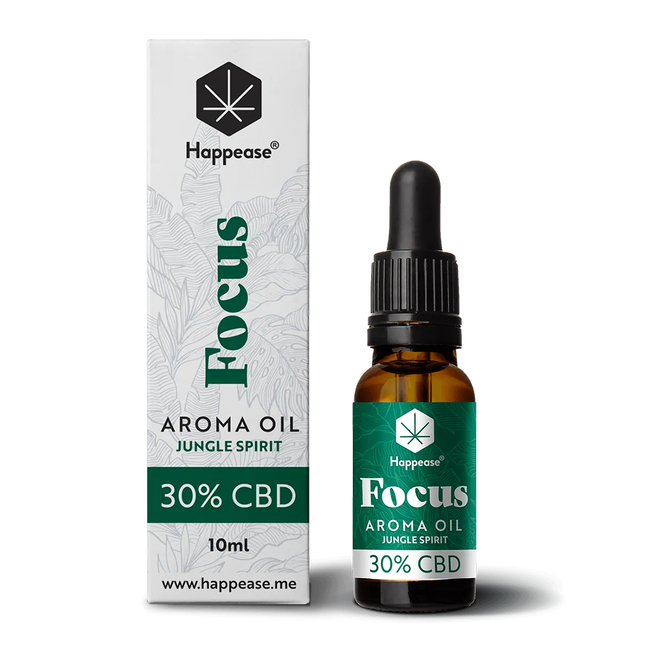 Ulei CBD 30% cu terpeni 'HAPPEASE' pentru concentrare | Jungle Spirit - 10ml.