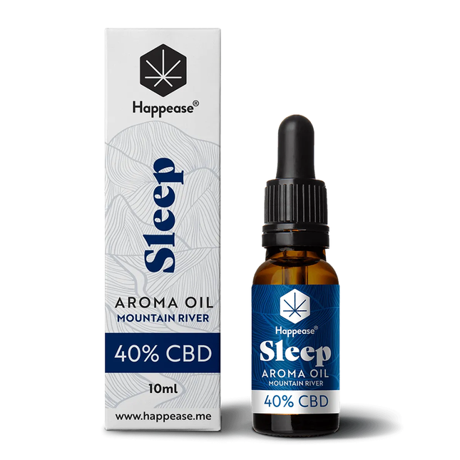 Ulei CBD 40% cu terpeni 'HAPPEASE' pentru somn | Mountain River - 10ml.