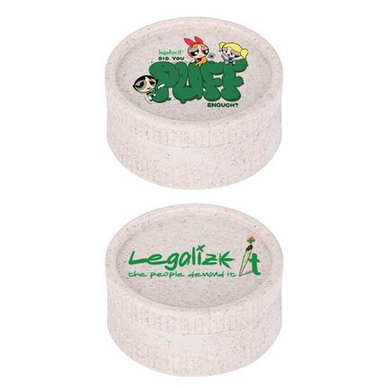 Grinder 'LEGALIZEIT' Biodegradabil 'PUFF' | 2-Parti - 55mm.
