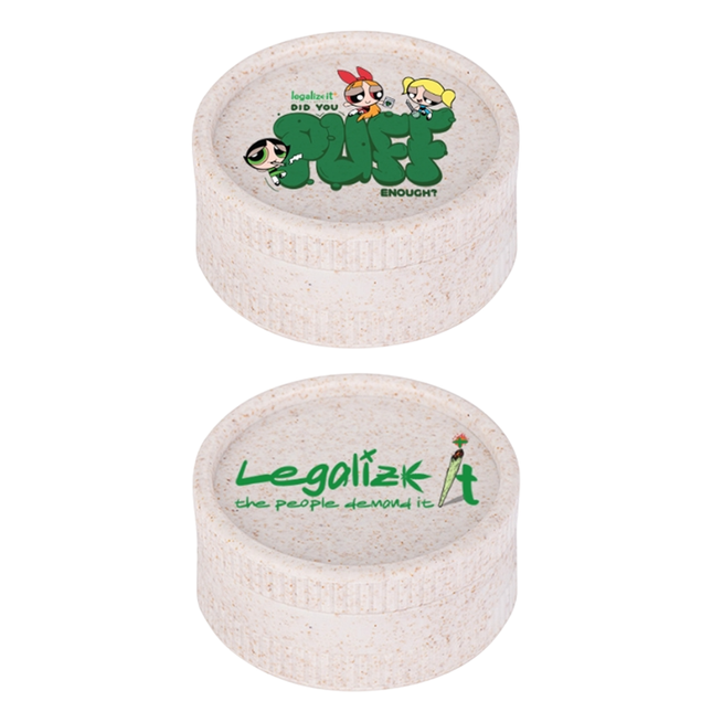 Grinder 'LEGALIZEIT' Biodegradabil 'PUFF' | 2-Parti - 55mm.