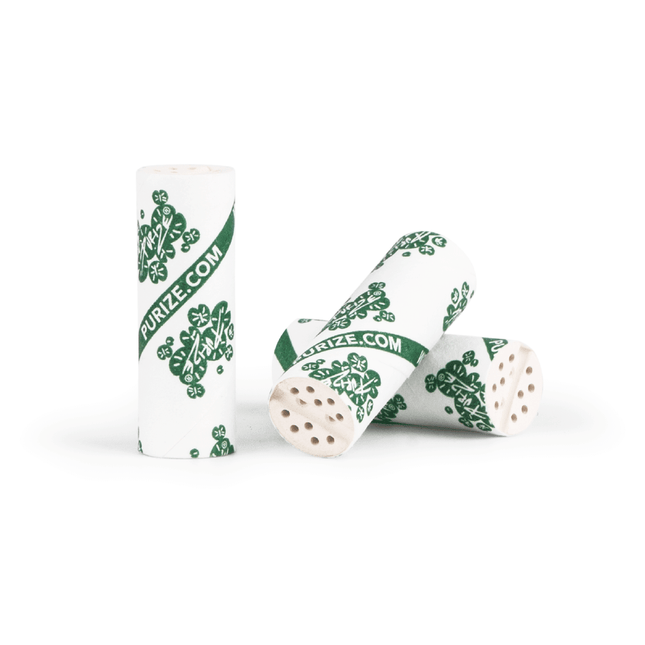 Filtre 'PURIZE' cu carbune activ 'EXTRA REGULAR' Albe | 14mm. - x3