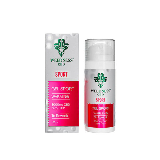 Gel cu CBD cu efect de incalzire 'WEEDNESS CBD' pentru refacere 'SPORT' | 3000mg. - 100ml.