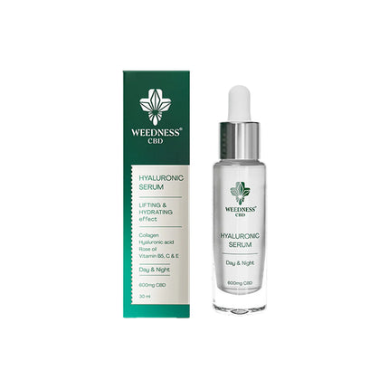 Ser hialuronic cu CBD 'WEEDNESS CBD' pentru hidratare | 600mg. - 30ml.
