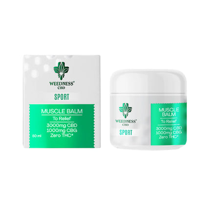 Balsam cu CBD & CBG 'WEEDNESS CBD' pentru ameliorare 'SPORT' | 3000mg. & 1000mg. - 50ml.