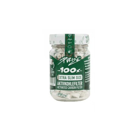 Filtre ‘PURIZE’ cu carbune activ ‘EXTRA SLIM’ Albe | 6mm. – x100