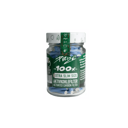 Filtre ‘PURIZE’ cu carbune activ ‘EXTRA SLIM’ Albastre | 6mm. – x100