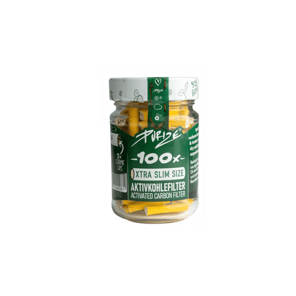 Filtre ‘PURIZE’ cu carbune activ ‘EXTRA SLIM’ Galbene | 6mm. – x100