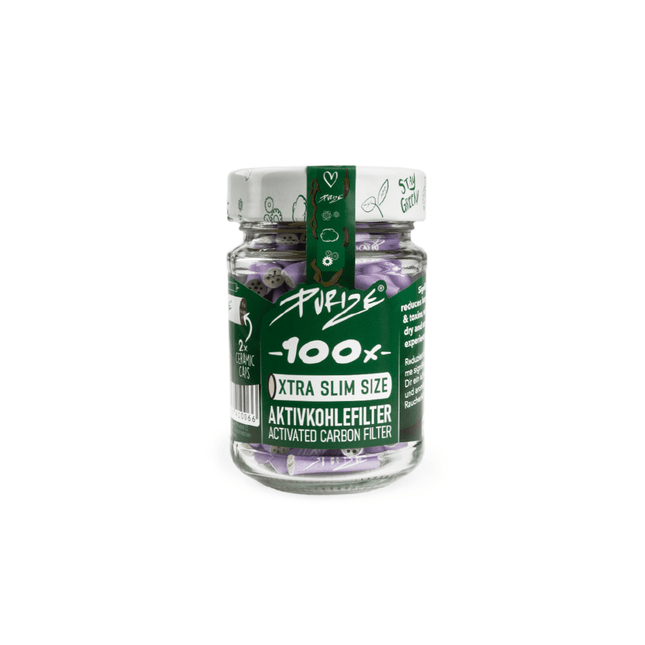 Filtre ‘PURIZE’ cu carbune activ ‘EXTRA SLIM’ Liliac | 6mm. – x100