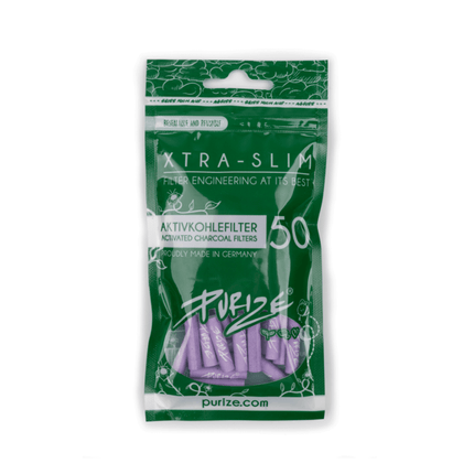 Filtre ‘PURIZE’ cu carbune activ ‘EXTRA SLIM’ Liliac | 6mm. – x50