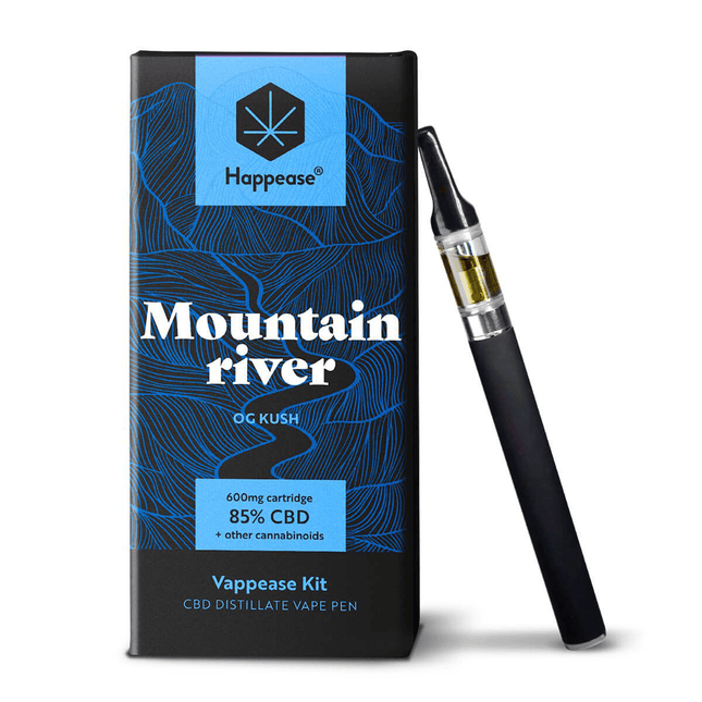 Vaporizator CBD cu terpeni ‘HAPPEASE’ OG Kush | 85% - 0,6ml.