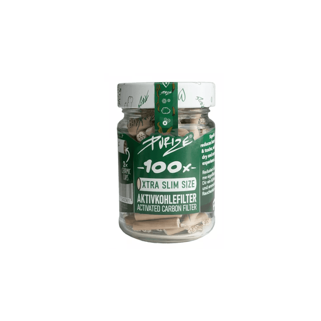 Filtre ‘PURIZE’ cu carbune activ ‘EXTRA SLIM’ Organic | 6mm. – x100