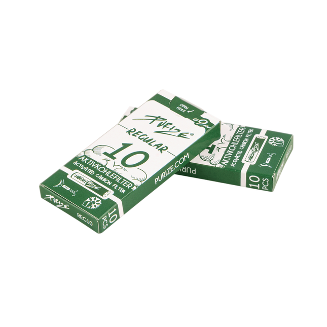 Filtre ‘PURIZE’ cu carbune activ ‘REGULAR’ Albe | 9mm. – x10