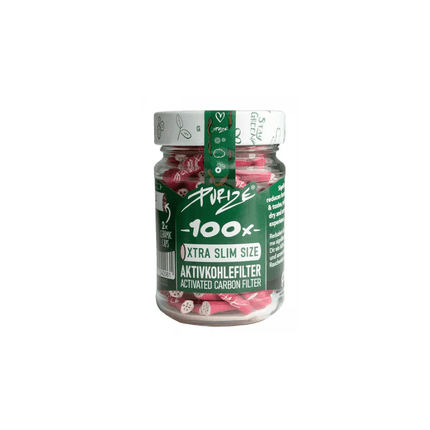 Filtre ‘PURIZE’ cu carbune activ ‘EXTRA SLIM’ Roz | 6mm. – x100