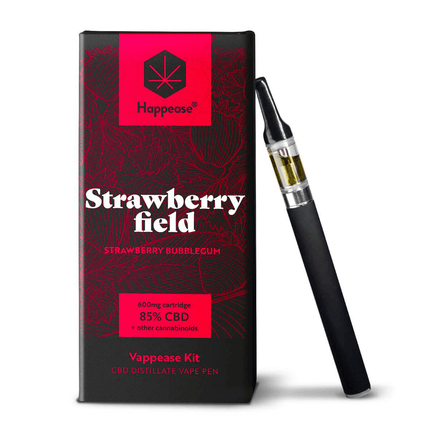 Vaporizator CBD cu terpeni ‘HAPPEASE’ Strawberry Bubblegum | 85% - 0,6ml.
