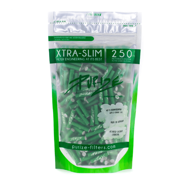 Filtre ‘PURIZE’ cu carbune activ ‘EXTRA SLIM’ Verzi | 6mm. – x250
